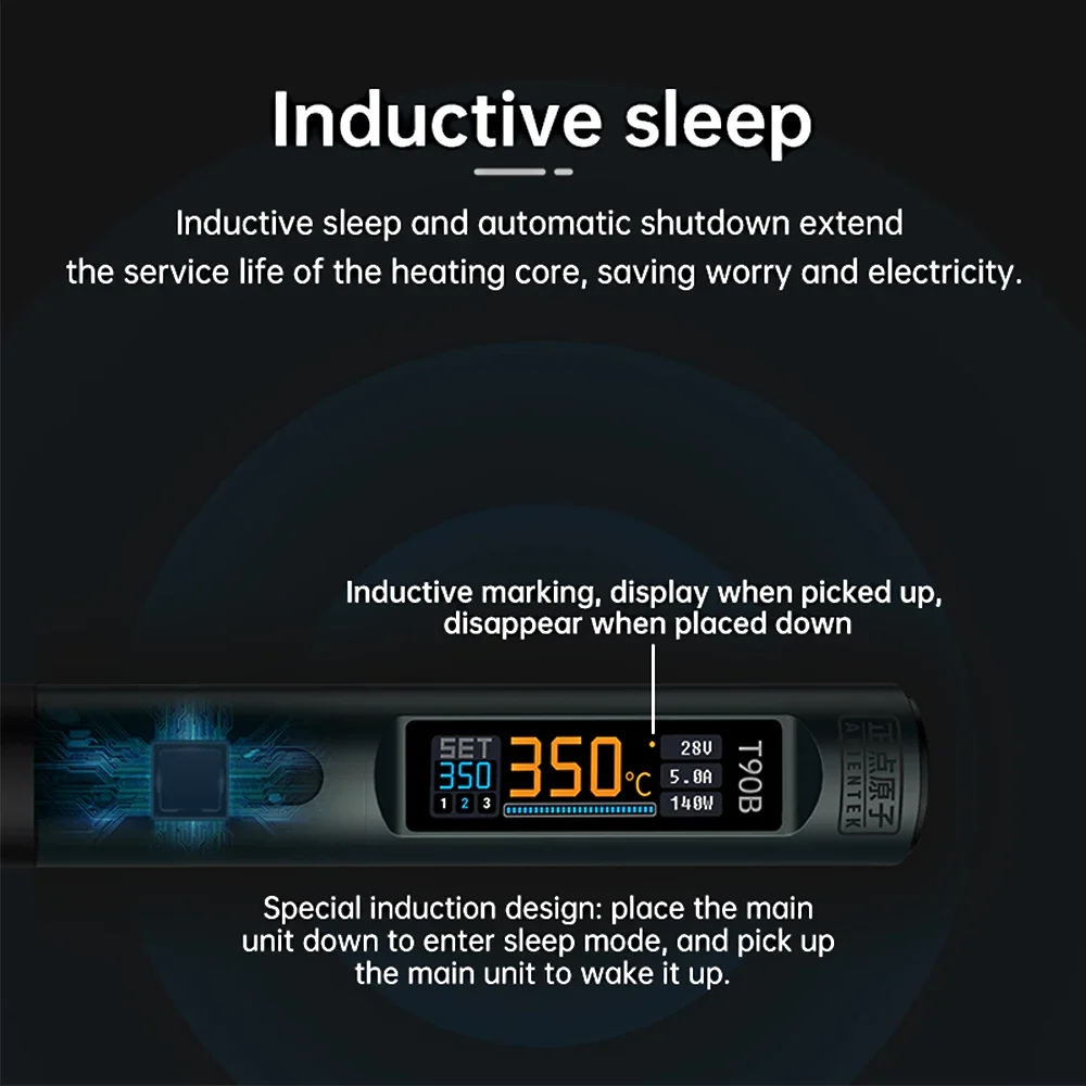 ALIENTEK T90 مكواة لحام PD3.1 140 وات درجة حرارة قابلة للتعديل 80-450 ℃   طقم لحام دقيق أداة لحام T245 T210