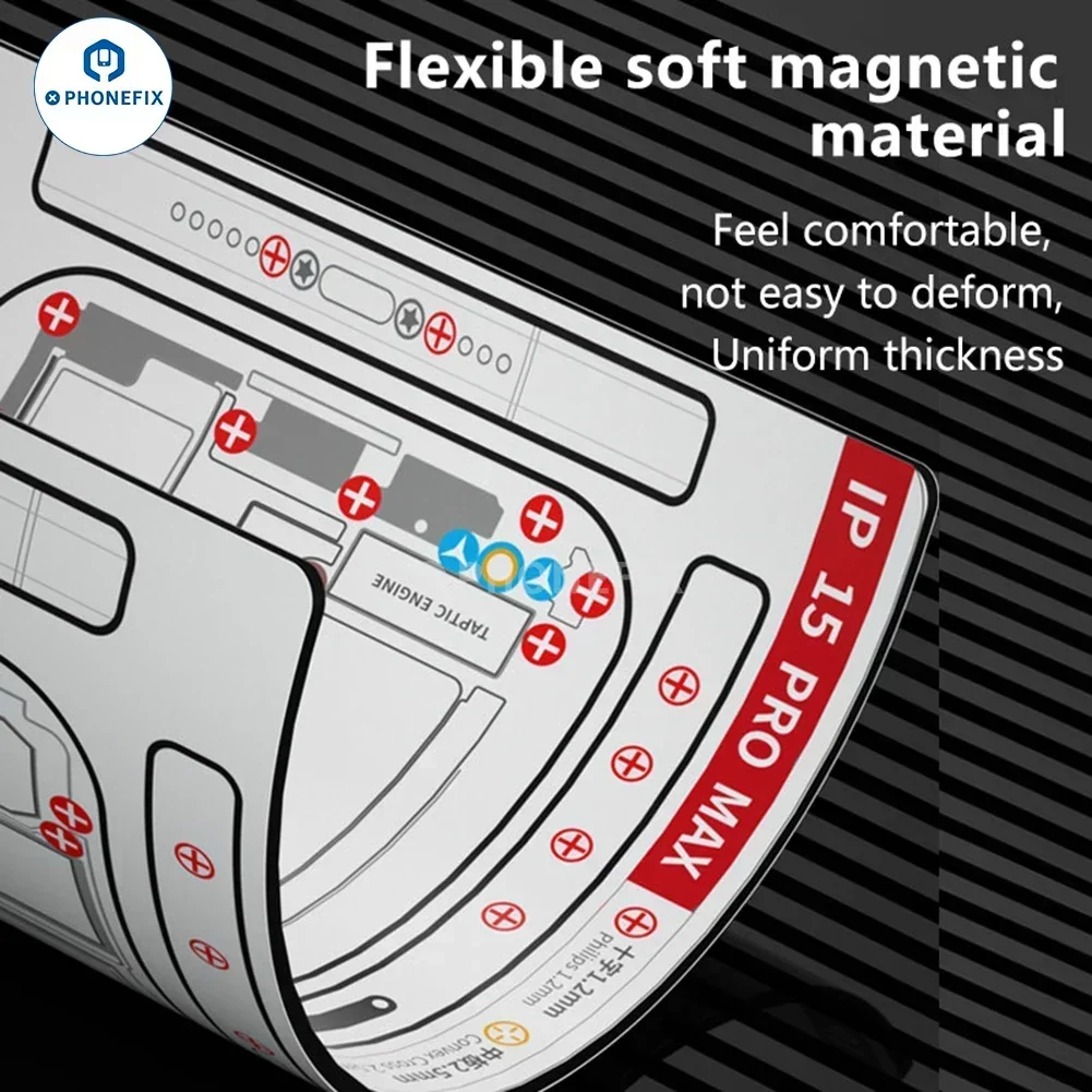 Double-sided High Quality Screw Positioning Magnetic Pad For iPhone X - 15 Pro Max Screws Classification and Storage