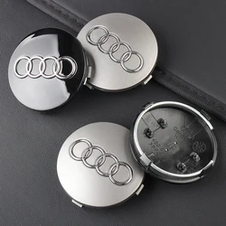 4pcs Car Wheel Center Cover Hub Cap Auto Decoration Accessorie For Audi Sline TT A1 A2 A3 A4 A5 A6 A7 A8 8P B6 B7 C5 C6 C7 Q5 Q7