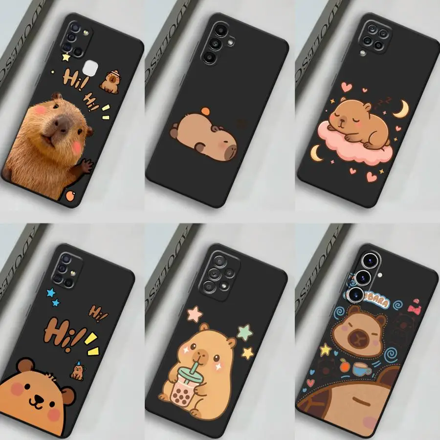 Phone Cover Case for Samsung Galaxy A06 A30s A20s A53 A02s A03 A04 A50 A56 A05 A71 A73 Fashion Capybara