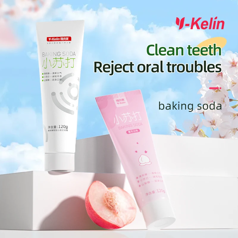 Y-kelin Baking Soda Toothpaste for Oral Health Bad Breath Reduction pH Balance Freshens Breath - Improves Dental Environment