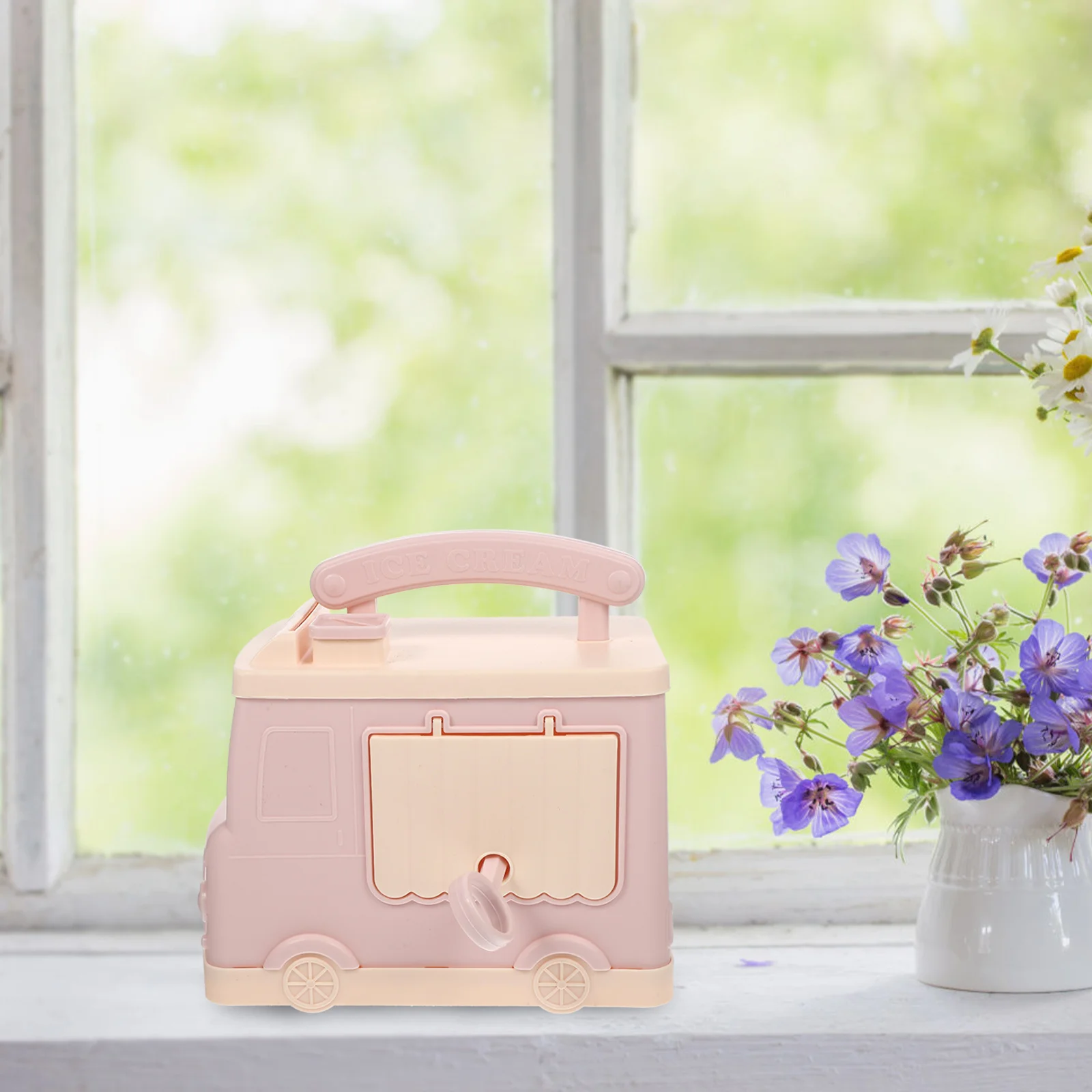 Schattige autovormige spaarpot voor kinderen Geldbesparende pot Feestelijke desktop muntcontainer voor kantoorstudiedecoratie