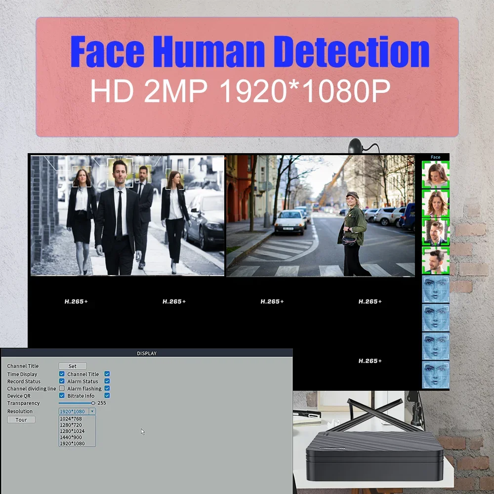 New WiFi NVR HD Wifi 5MP 8CH Wired 8MP Mini Video Recorder H.265 Human Face Detection Support ICSEE APP Wifi Security Camera