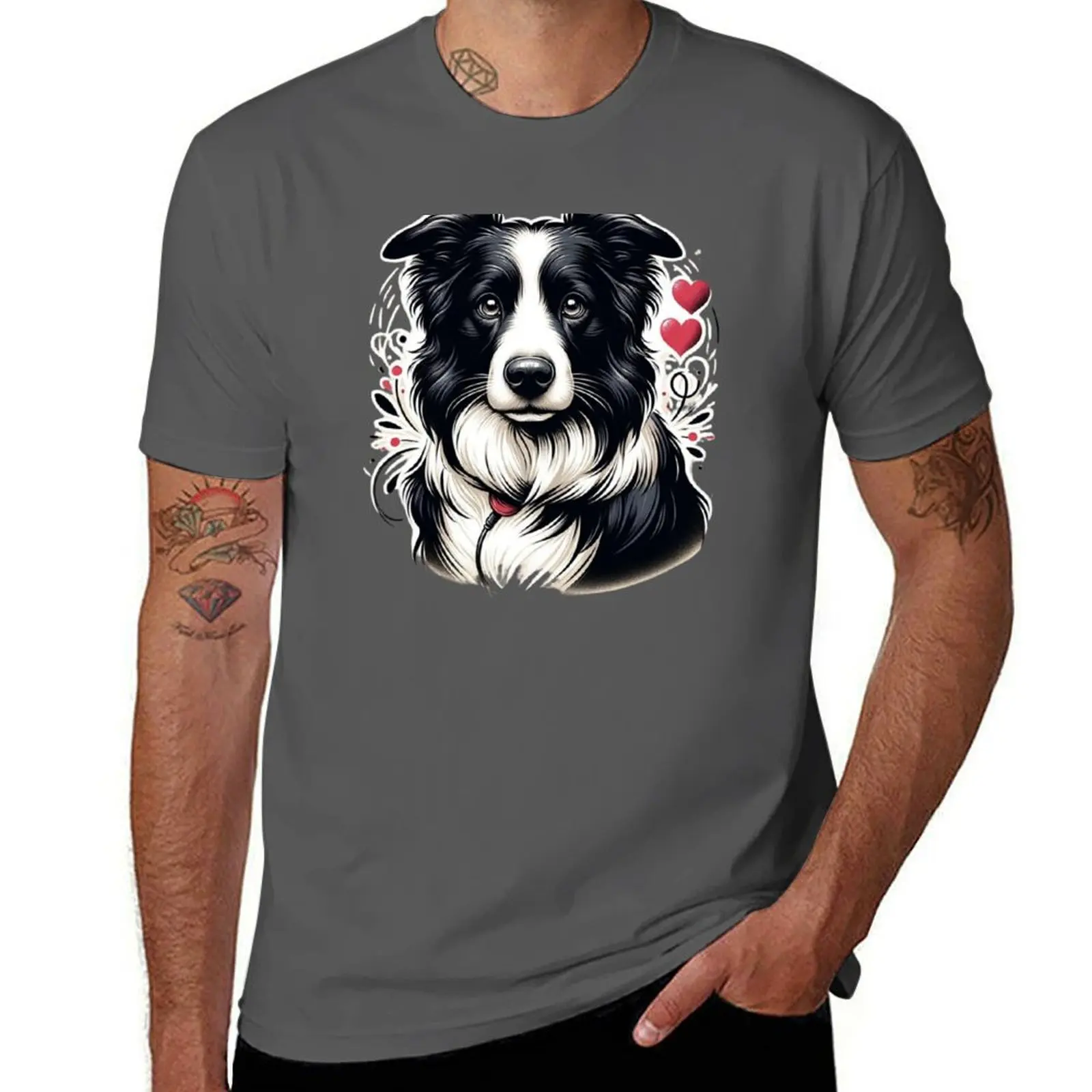 

Cherished Companion Border Collie T-Shirt korean fashion customizeds black t shirts for men