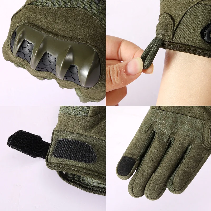 Tactical Gloves Outdoor Tactics Protective Sports Training Climbing Riding Non-Slip Wear-Resistant Military Gloves Factory Whole