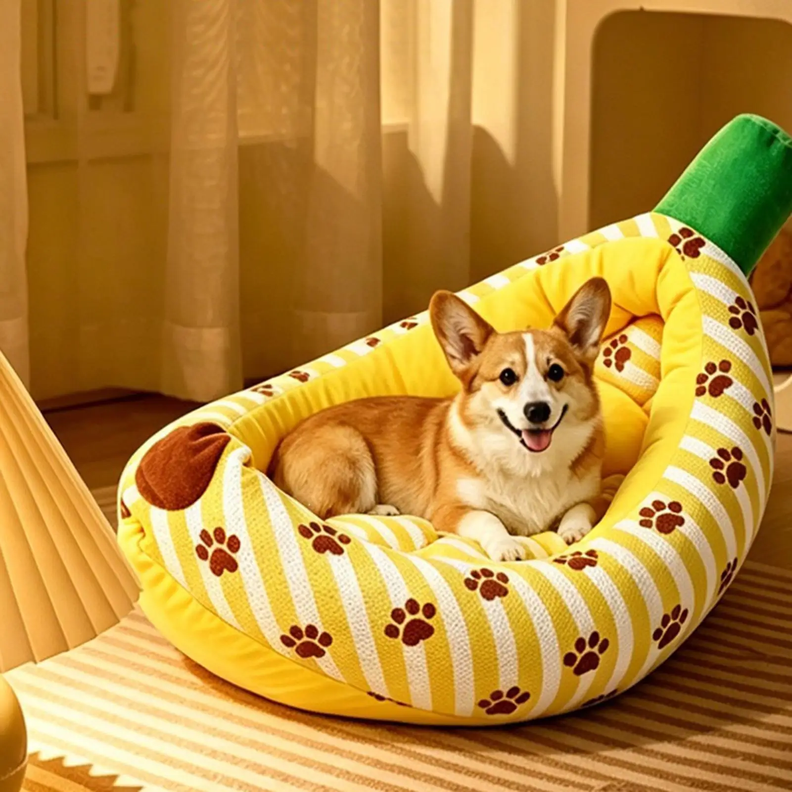 Bed For Dogs Non Slip Banana Boat Breathable Soft Pet Supplies Dog Furniture Bed Sleeping Mat For Puppy Small Medium Breed view 2