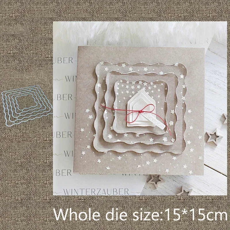 

New Design Craft Metal stencil mold Cutting Die square frame decoration scrapbook die cut Album Paper Card Craft Embossing