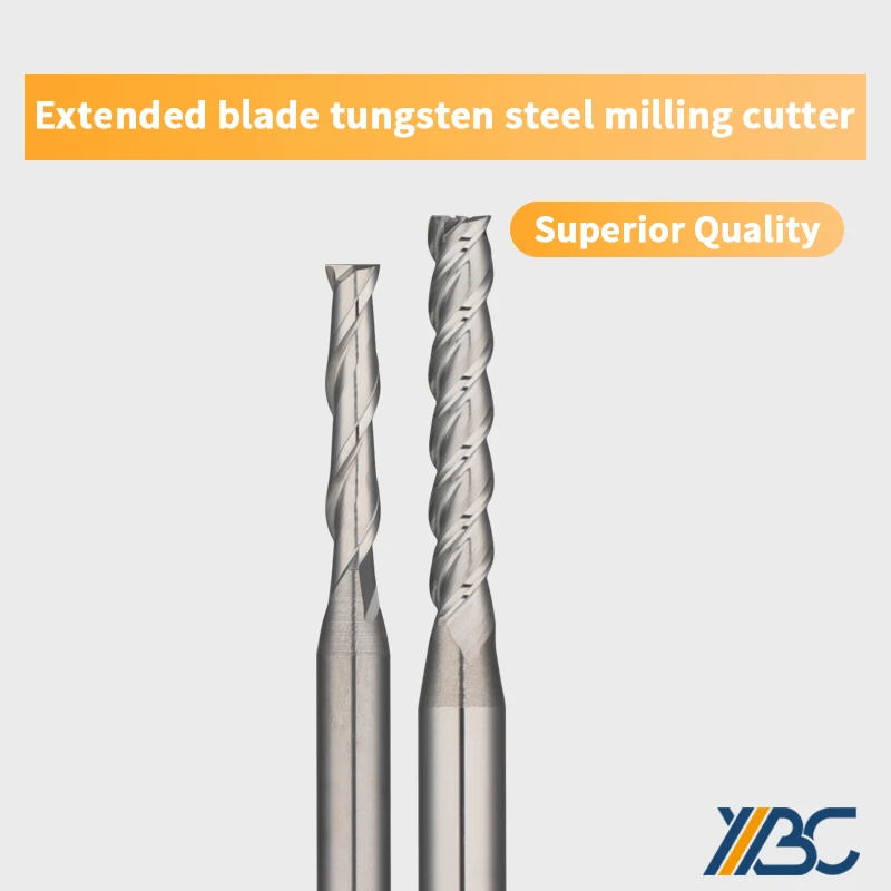 

Blade Extended Aluminum Milling Cutter 3-Edge Aluminum Alloy Special No-Blade Full-Blade Length 2.7-10.0 Decimal Point Tungsten Steel Milling Cutter