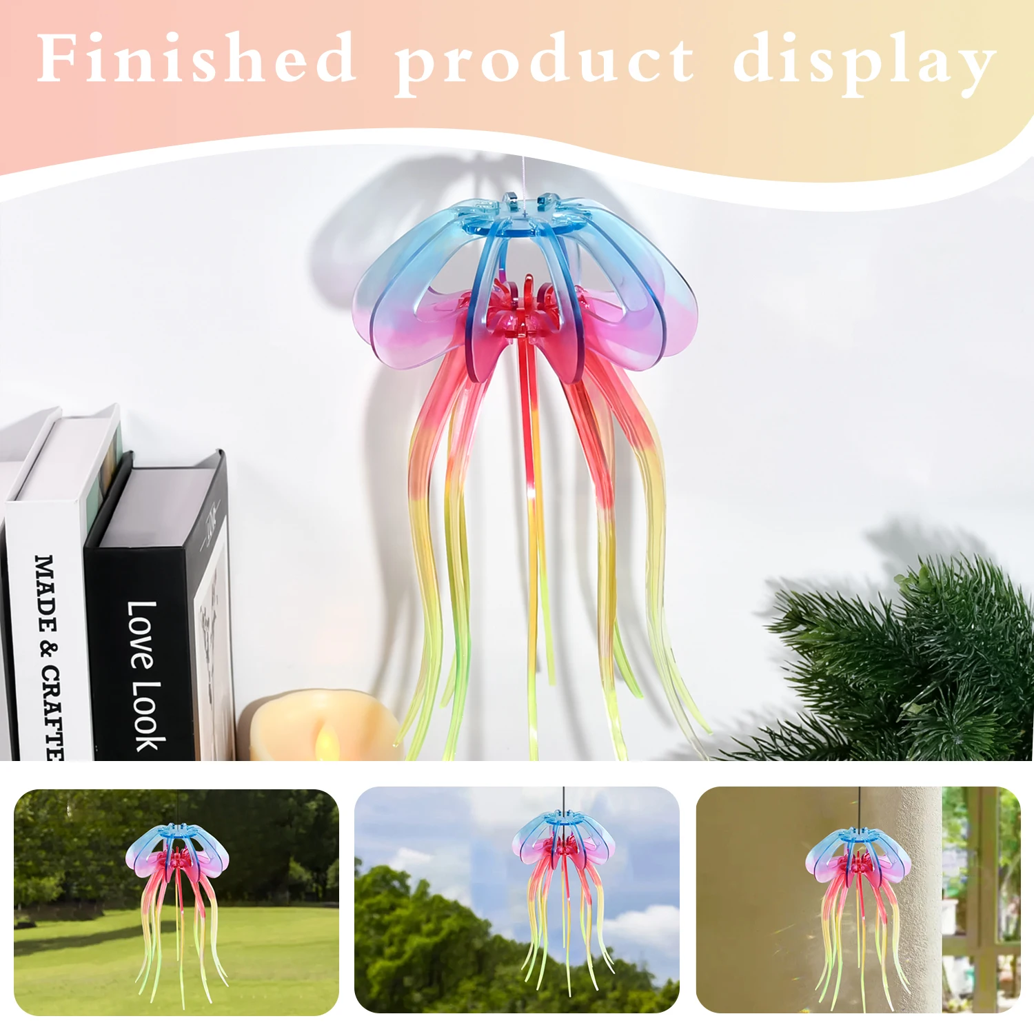 Jellyfish Lamp Base Ornament Silicone Mold Marine Creature Ocean-Themed Silicone Mold Resin Adhesive Plaster Crafting Tool