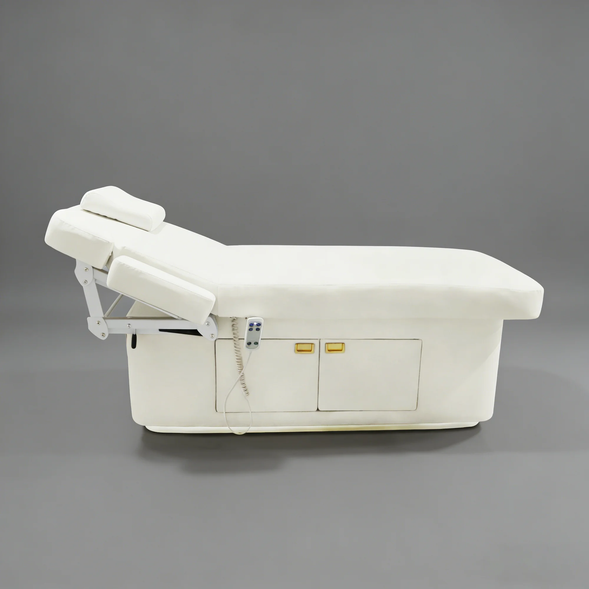 Electric Beauty Bed with Cabinet Storage  Heating Facial Bed 2 Motors Adjustable Massage Table for Salon Spa Aesthetic Clinic