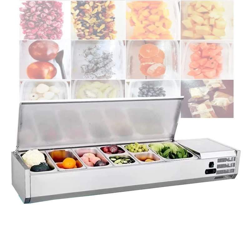 

Commercial Desktop Vegetable Fruit Display Refrigerator Upright Display Fridge For Supermarket