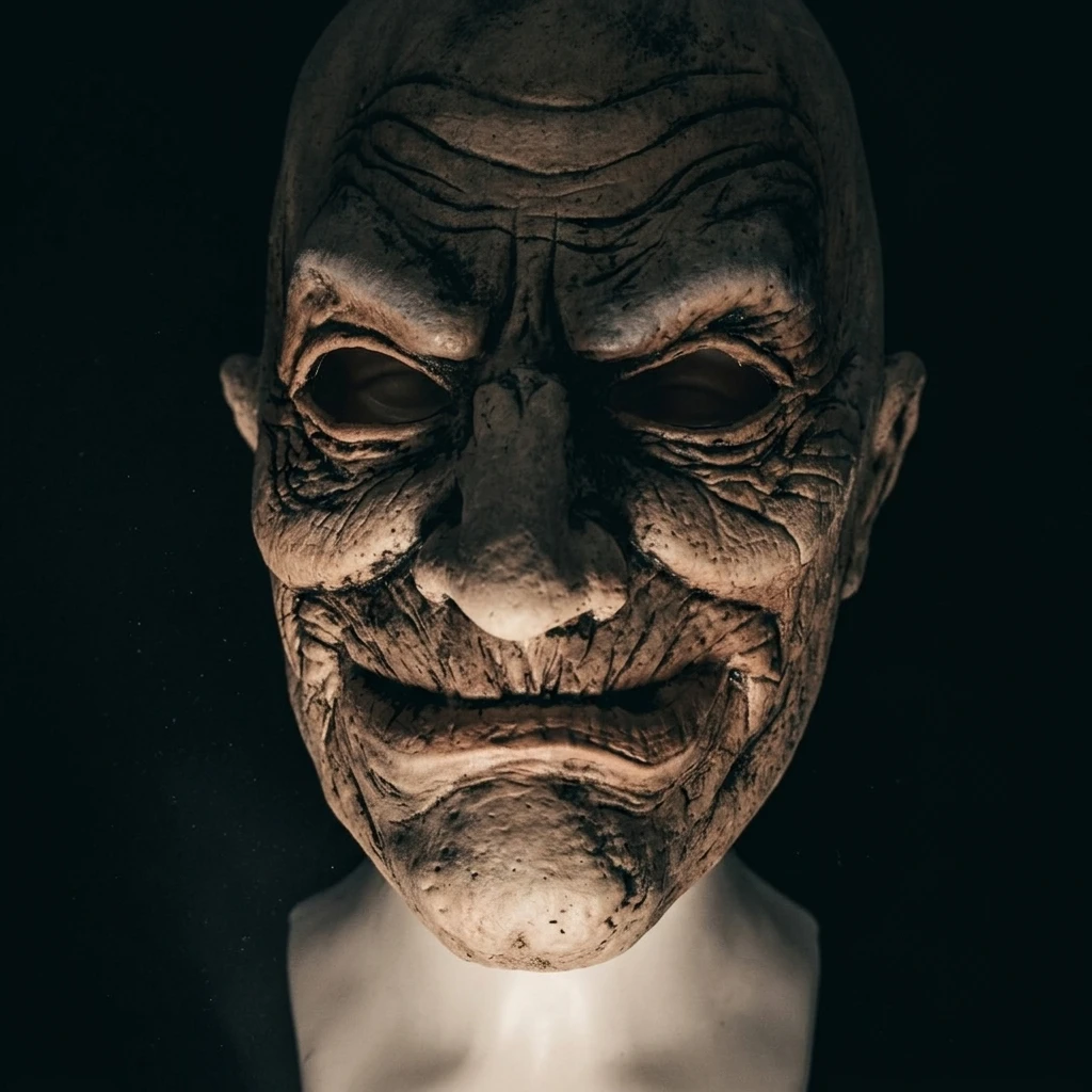 Halloween Old Man Mask Full Head Latex Soft Latex Old Man Mask Full Head For Halloween Horror Party Costume Use Aged Skin Texture Effect Sagging Skin Cheek Effect Realistic Aged Face Mask For Adult Halloween Costume Fans Hot Sale 2026 Halloween Wholesale