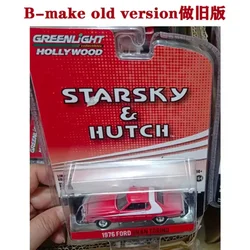 Greenlight Diecast Alloy 1/64 1976 GRAN TORINO Car Model Red Adult Classic Collection Static Display Boy Toy