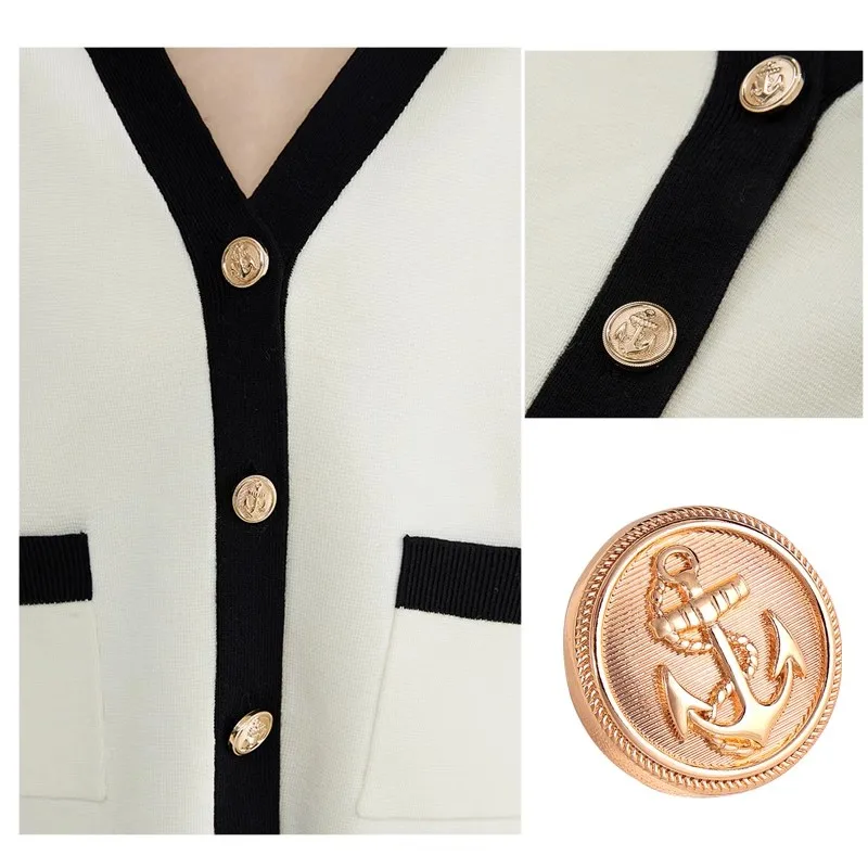 6pcs Fashion Anchor Design Clothing Sewing Buttons Gold Metal Buttons for Clothing Shirt Buttons Wholesale DIY Buttons for Coat