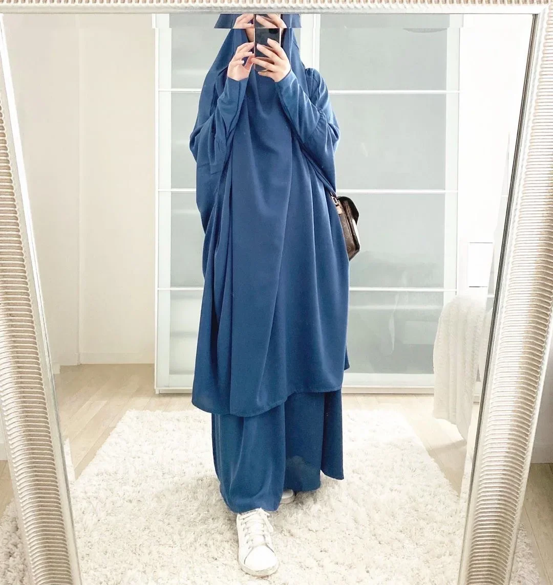 

Eid Abaya Hijab Dress Prayer Garment Skirt Muslim Sets Abayat Khimar Ramadan Abayas for Women Long Robe Islam Clothing Niqab