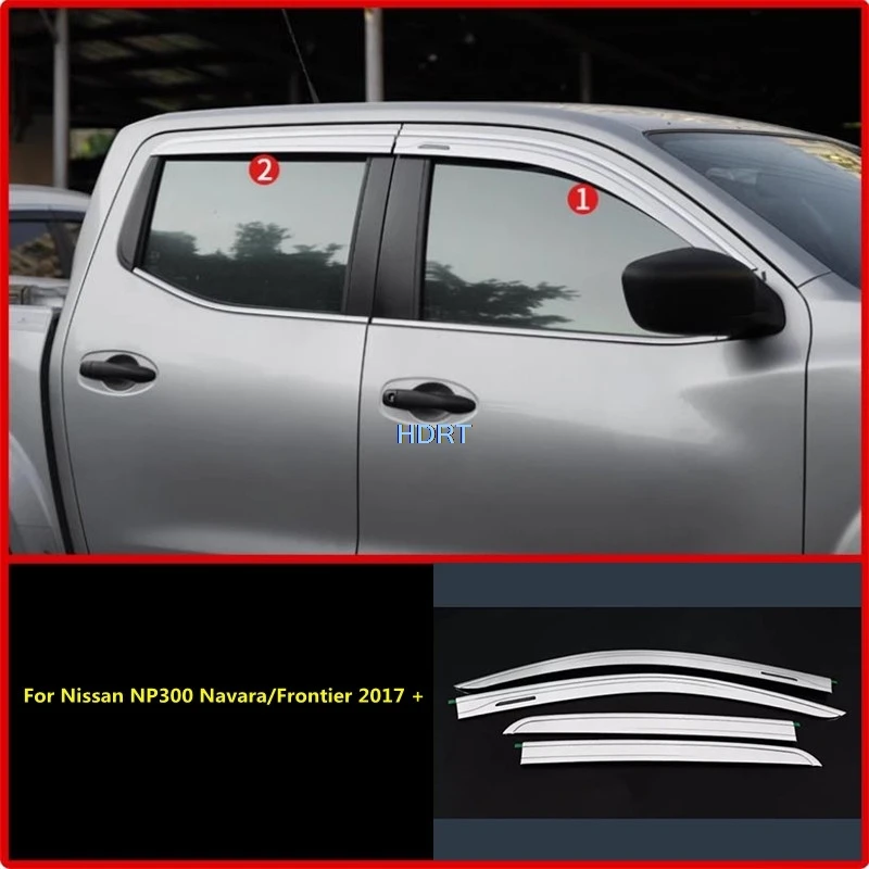 

Для Nissan NP300 Navara/Frontier 2017 + Стайлинг автомобиля, оконный козырек, дождевик, тент, укрытие, дефлектор, защита от атмосферных воздействий, аксессуары