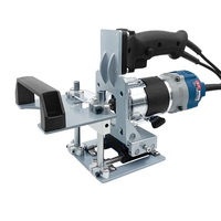 2 in 1 Invisible Fastener Punch Bracket for Wardrobe Cupboard Pane Woodworking Slotting Locator Compact Router Trimming Machine