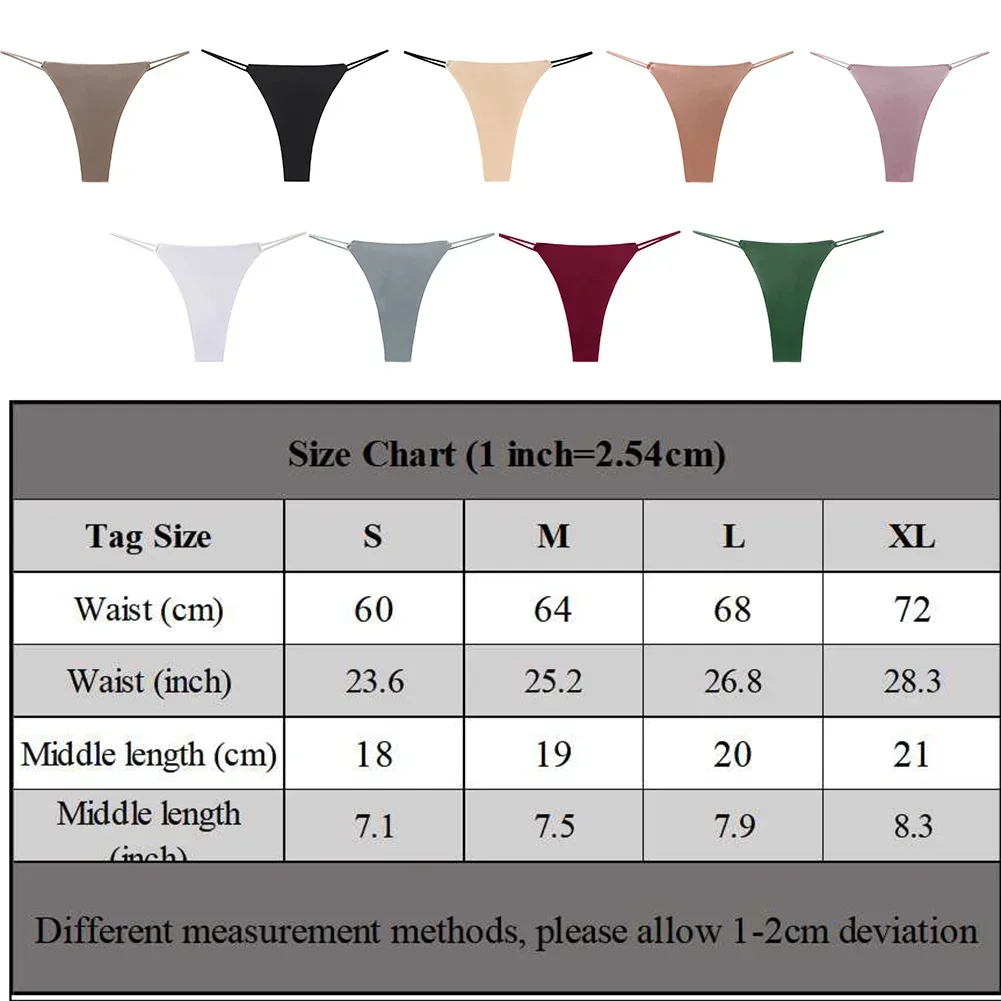 Women Sexy Thong G-String Panty High Elastic Underwear High Cut Notrace Minis Lingerie T-Back Underpants For Female