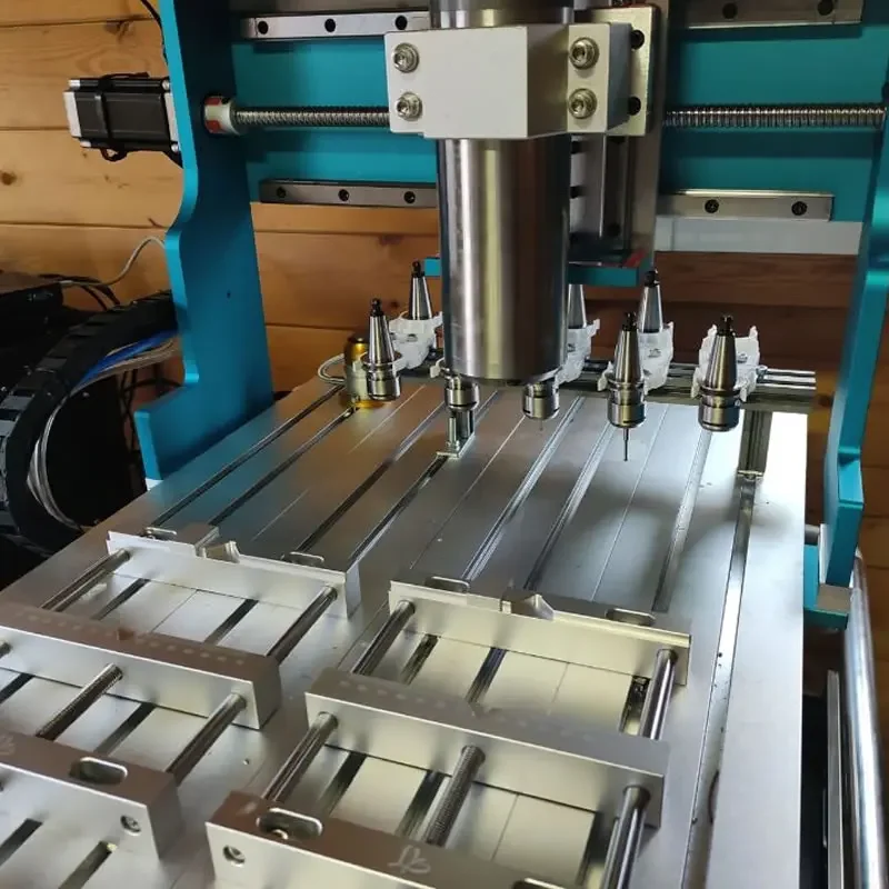 Imagem -06 - Diy Mini Cnc Quadro 3040l 6040l Linear Guideway Eixos com 2200w Offline Controlador Caixa de Motores Passo para Cnc 3040 6040 Roteador