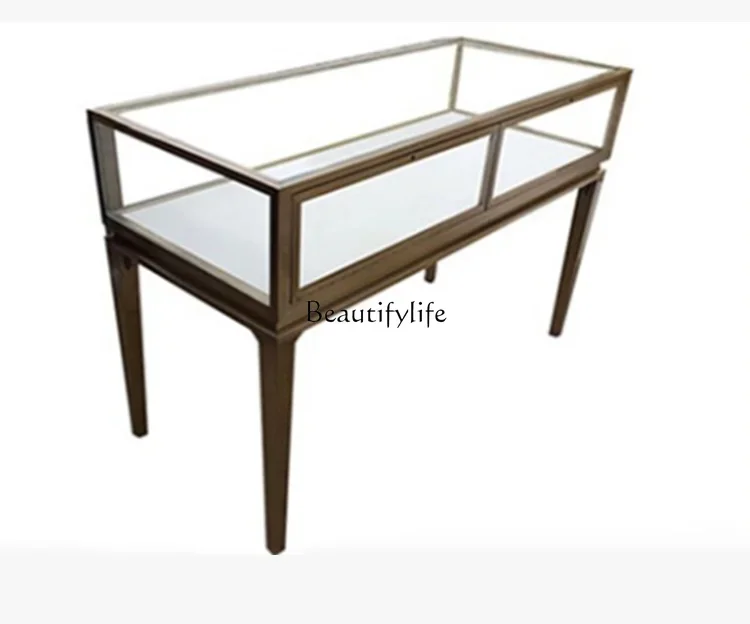 

Jewelry Display Cabinet Stainless Steel Display Stand Glass Jewelry Optical Store Special Bogu Rack