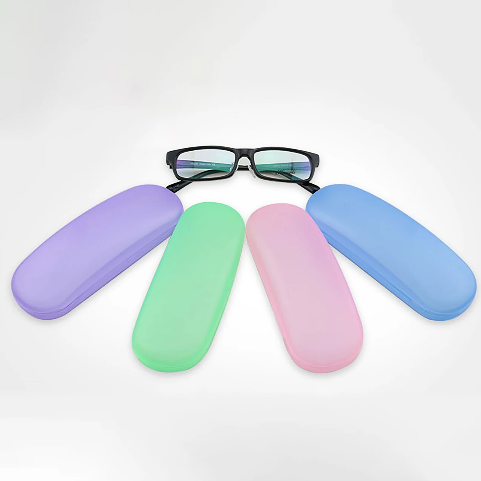 Frosted Transparent Eyeglasses Case Hard Plastic Protective Storage Box for Reading Glasses and Sunglasses Women Men