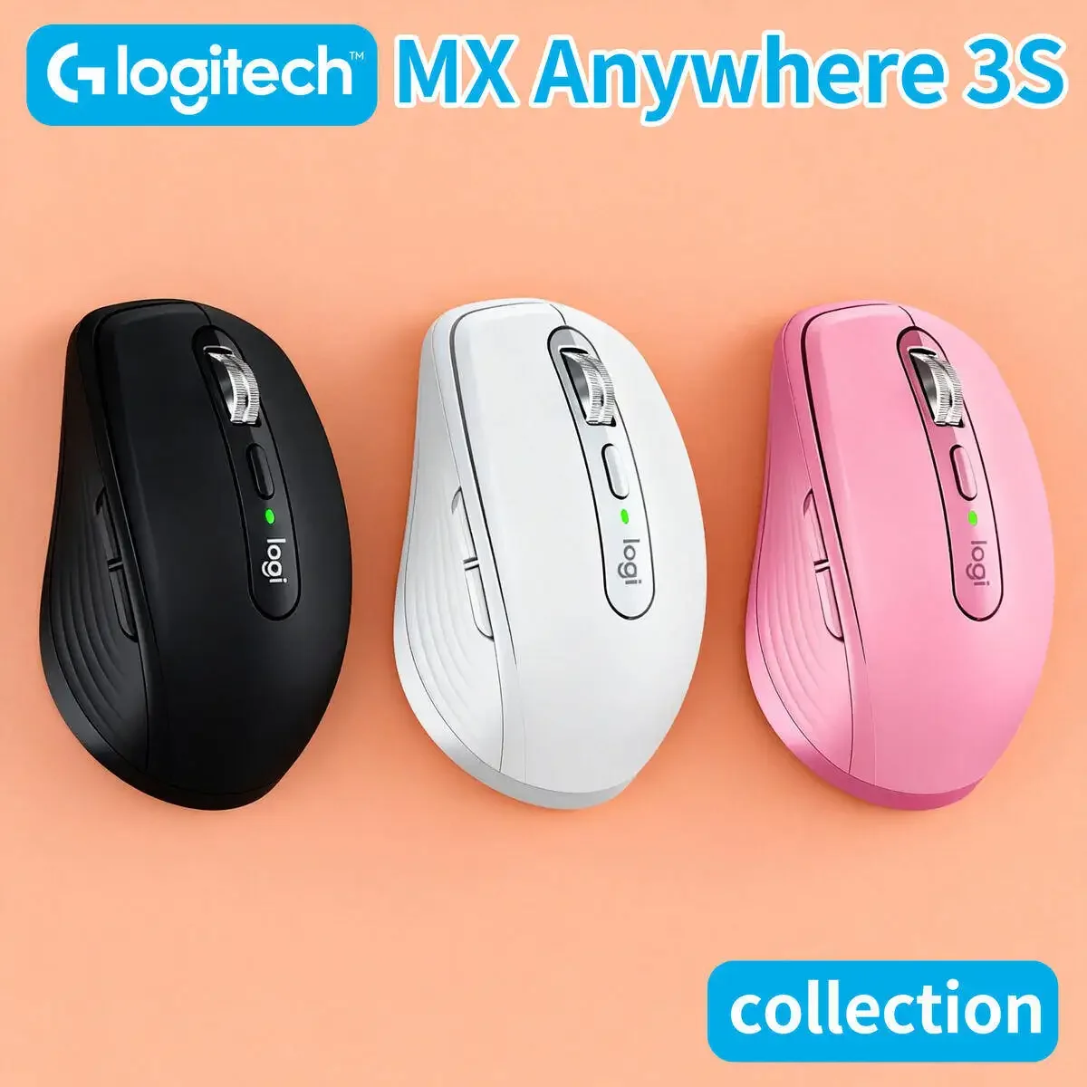 

Беспроводная эргономичная мышь Logitech MX Anywhere 3S Bluetooth – премиальное качество, синхронизация с различными устройствами, бесшумные клики, MagSpeed
