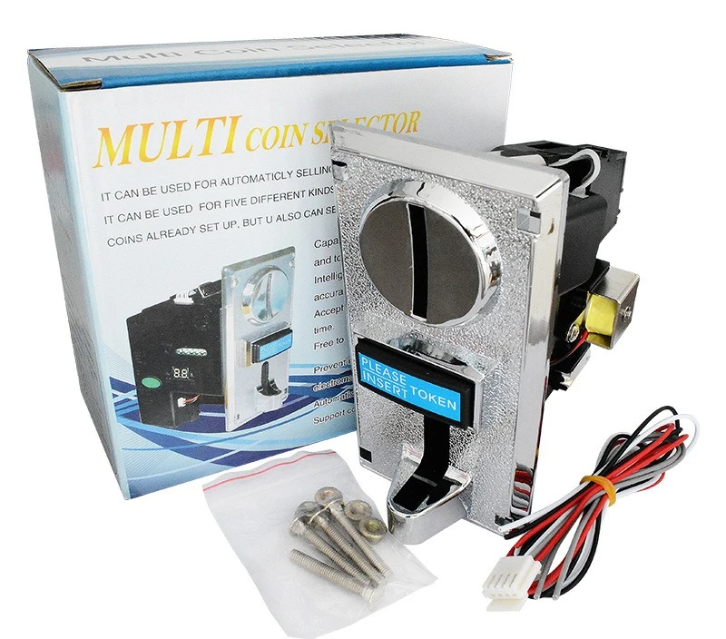 Water Dispenser, Washing Machine, Massage One Yuan and Five Cents Memory Coin Acceptor, 6 Types of  Multi-value Coin Acceptor