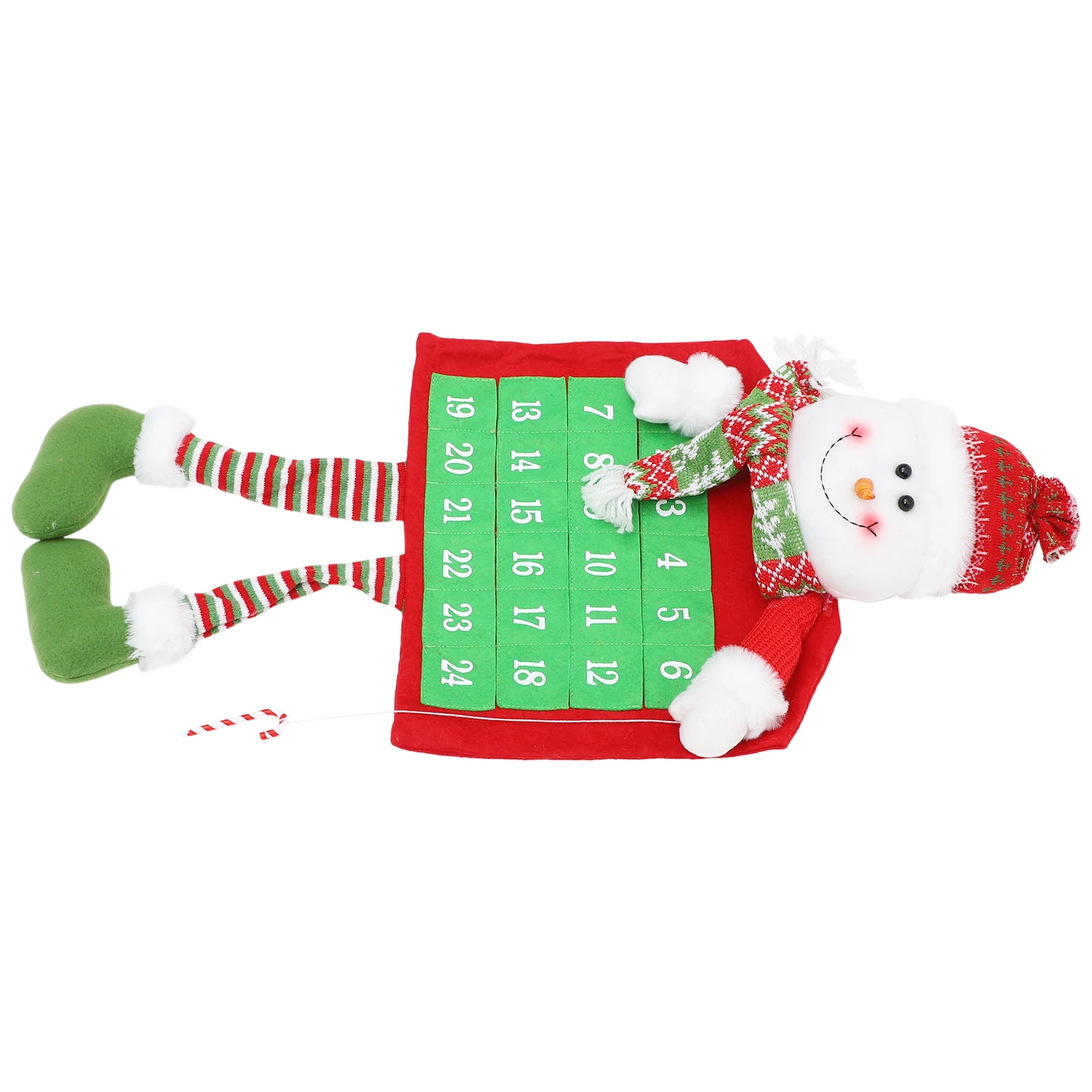 

Advent Calendar Hanging Decoration Christmas Wall Decor Pendant DIY Xmas Door Decor Snowman Design Material Festive Home