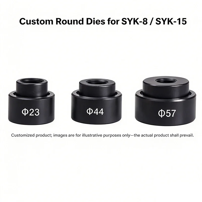 Customized 23mm 44mm 57mm Knockout punching Round Hole  Dies for SYK Series Punch Tool