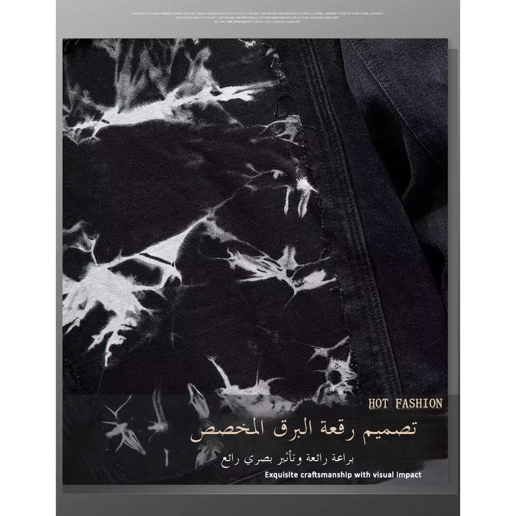 Chaqueta Vaquera Informal para Hombre, Nea, Ajustada, de Poliéster, Estilo Primavera-Otoño, Nueva Marca de Moda 2024, Abrig...