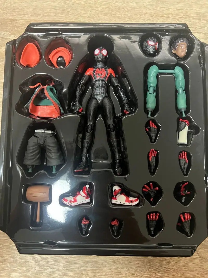 Sentinel Marvel Sv Action Miles Morales Figure Spiderman Model Spider-man Into The Spider Verse Peter Miles Figurine Anime Toys