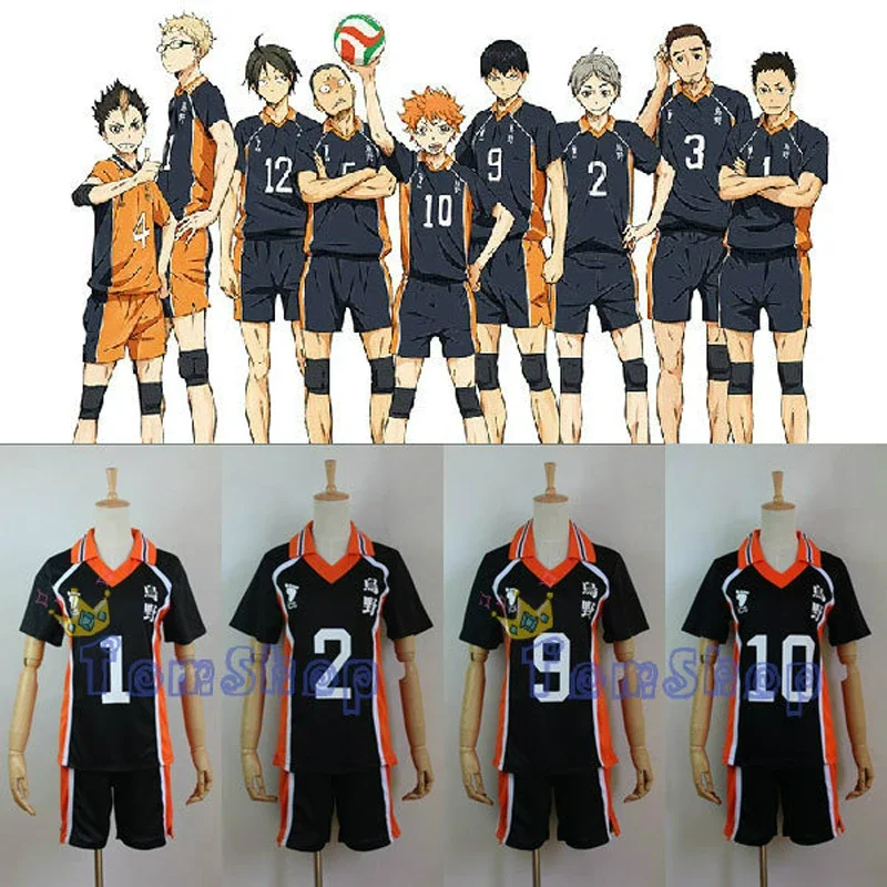 Anime Haikyuu!! Karasuno High School Volleyball Club Hinata Shyouyou/Kageyama Tobio Jersey Cosplay Costume 8 Numbers to Choose