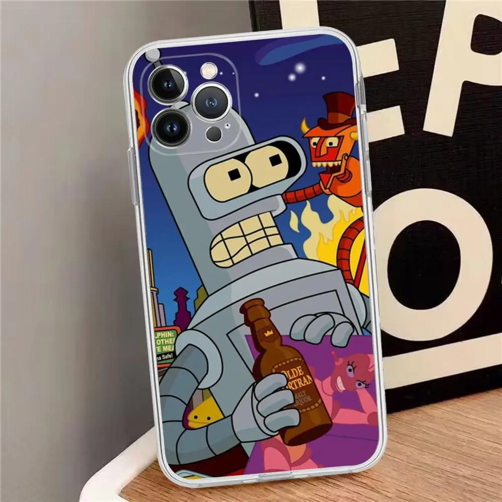 F-Futurama B-Bender Phone Case For iPhone 15 14 13 12 Mini 11 Pro XS Max X XR SE 6 7 8 Plus Soft Silicone Cover