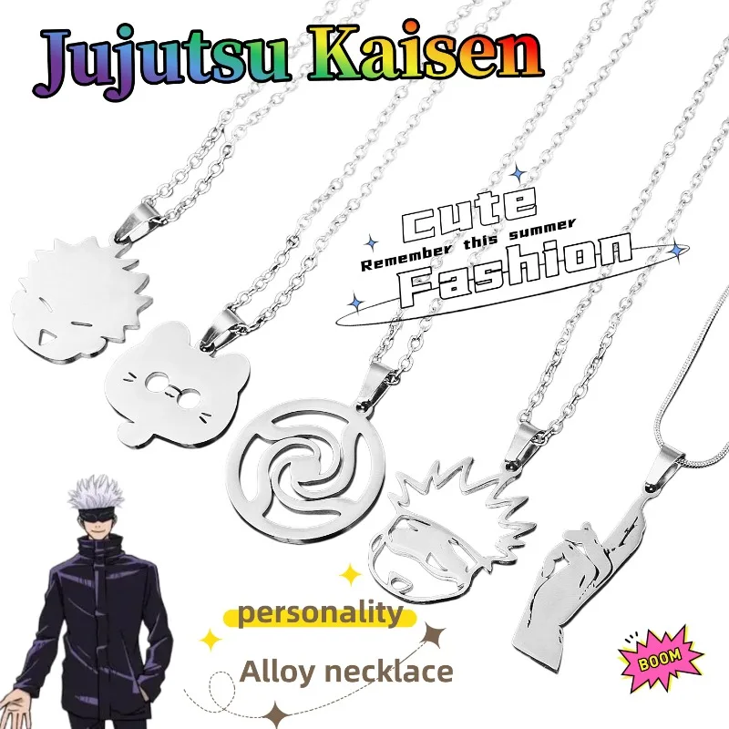 

Jujutsu Kaisen Necklace Cute Fashionable Personalized Creative Cartoon Stainless Steel Pendant Birthday Gift for Friends