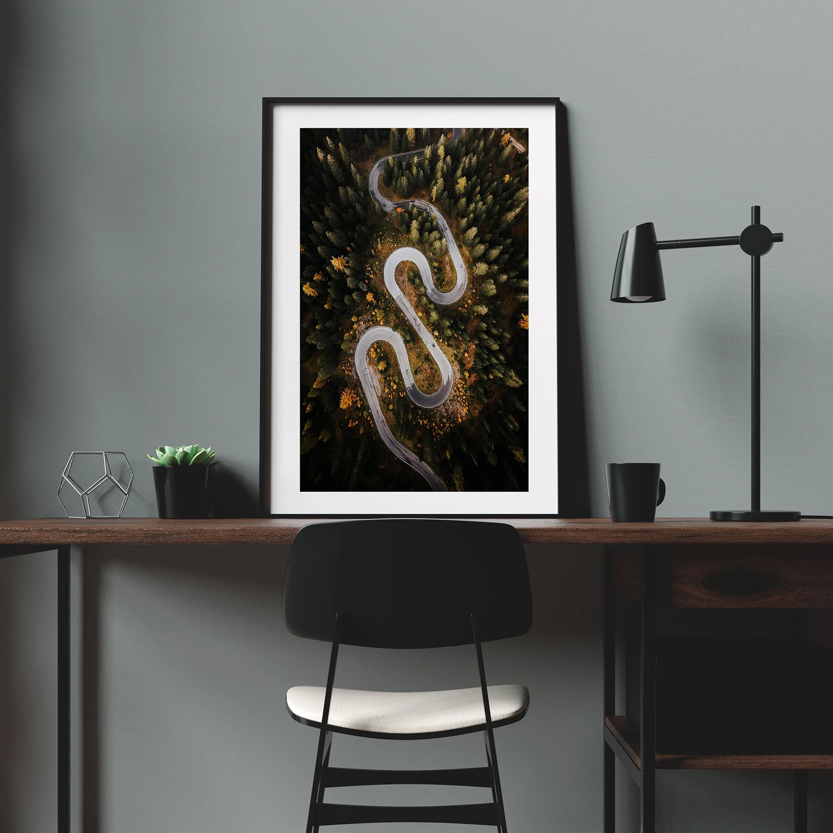 Passo Giau aerial photo print,road art of the Italian Dolomites,Passo Giau travel poster,home decor,gift for cycling enthusiasts - Image 2