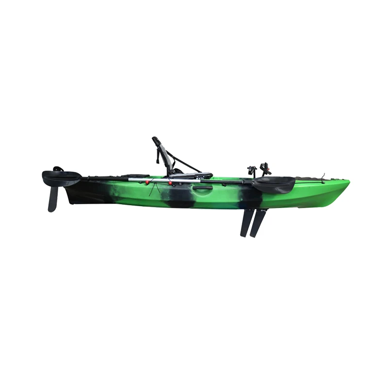 

CE Certified Single Seat Fishing Kayak Stable and Flexible Sit-On-Top Plastic Boat with Paddle Kayak Sales