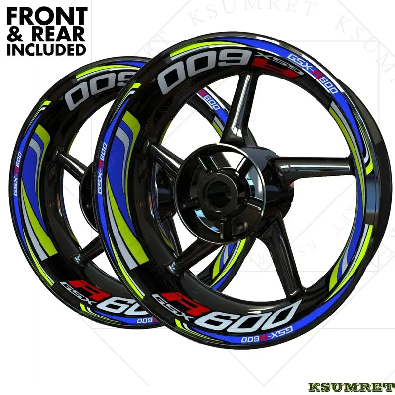 

Vinyl SUZUKI GSX R600 Wheel Sticker GSX R600 Logo Motorcycle Rim Decal Stickers Set