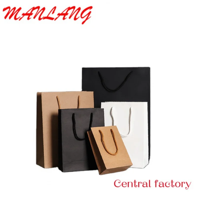 

Custom Cheapest Luxury Custom Printed Your Own Logo White Brown Kraft Gift Craft Shopping Paper Hand Bag With Handles