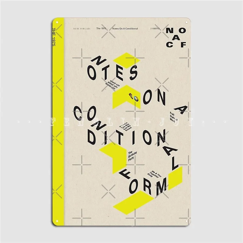 Notes On A Conditional Form Poster Metal Plaque Cinema Kitchen Living Room Funny Plaques Tin Sign Poster