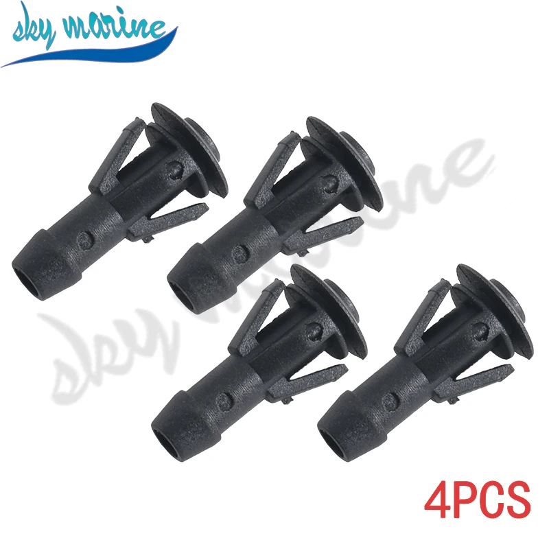 

4PCS 6BL-44391 Hose Nipple for Yamaha Outboard Motor 2 Stroke 9.9-90HP or 4 Stroke F9.9-F115HP 6BL-44391 Boat Engine 6BL-44391-0