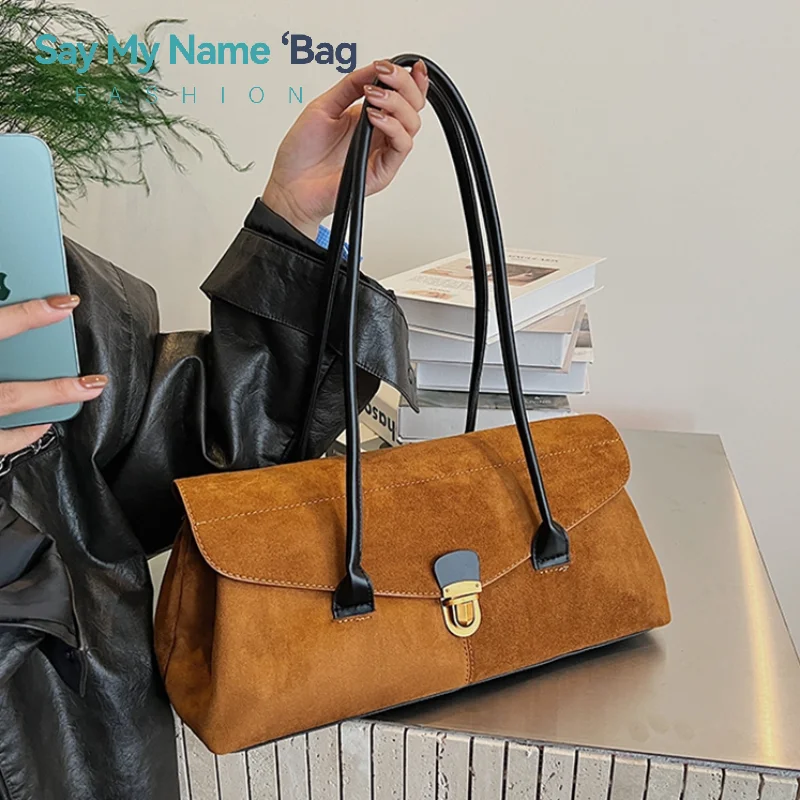 

Women Large Capacity PU Leather Shoulder Bag 2026 Winter Simple Short Handle Tote Bag Luxury Designer Trend Handbags