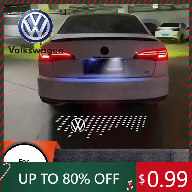 

Наклейки для интерьера, проекционная лампа номерного знака для Volkswagen Polo Golf Passat Tiguan Arteon Touareg CC, светодиодные декоративные светильники a