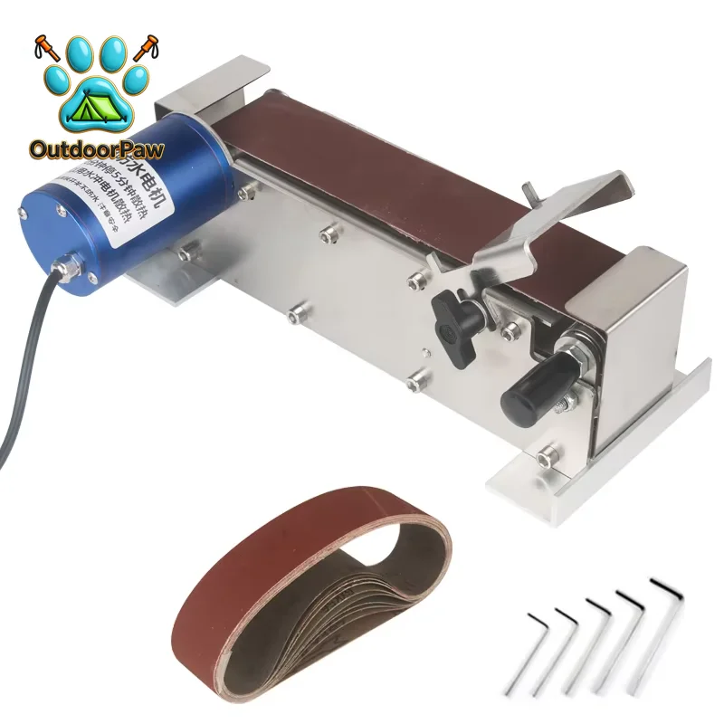 Electric Polishing Machine Waterproof Mini Belt Sander 50*533mm Benchtop Sander Sharpener for Knives Cutter Edges Sharpener