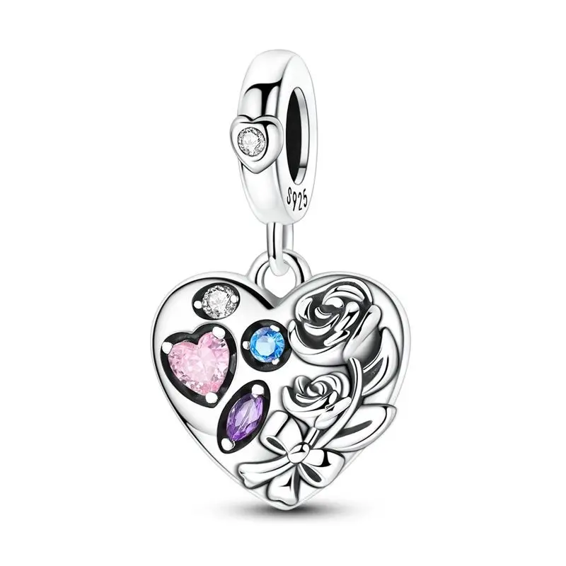 Valentine's Day Elements Couples Dangle Charm Beads for Bracelets