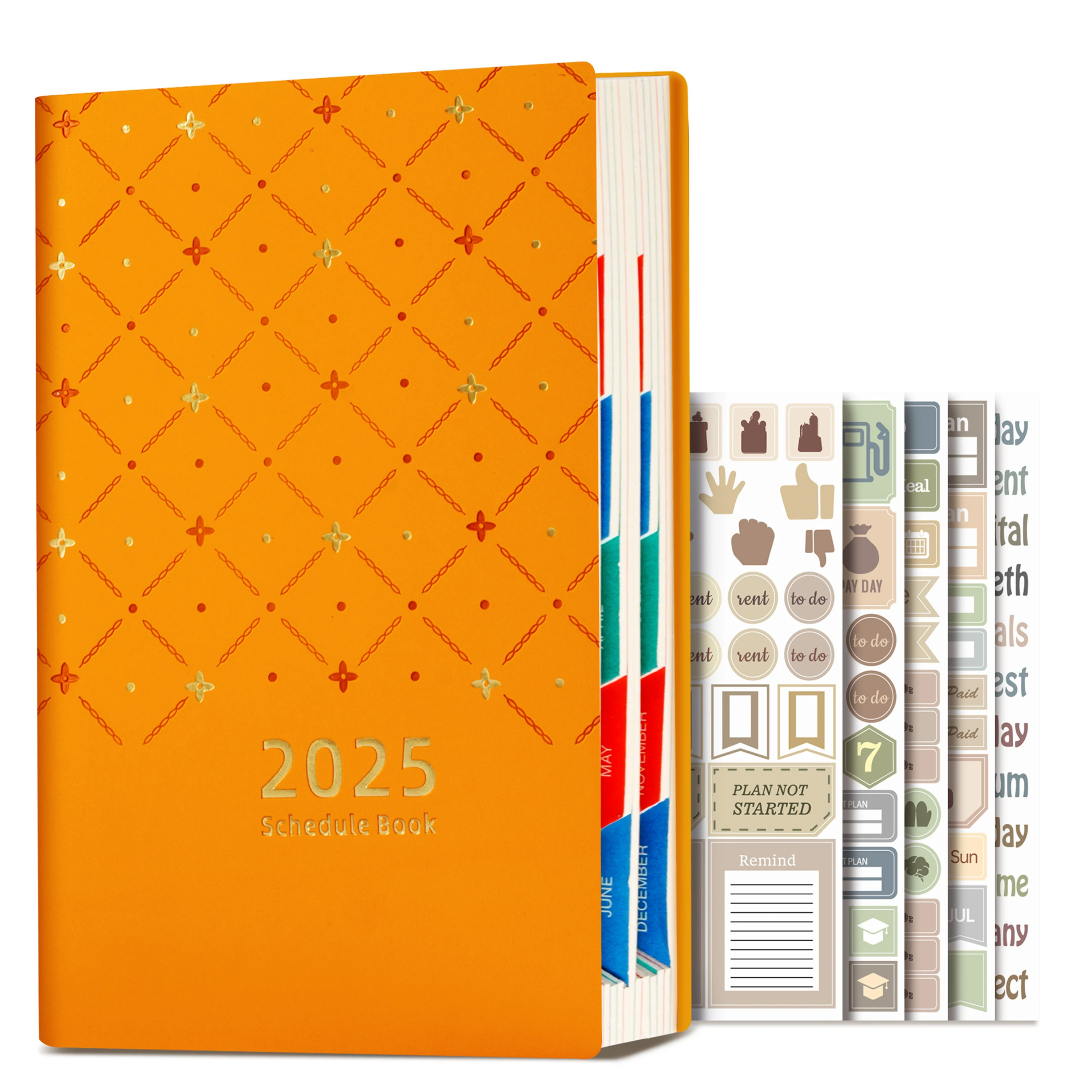 

6 шт. ежедневник-планировщик, набор ежедневных книг, цветной стиль A5 с пунктирными страницами, еженедельно, ежемесячный, для дневника, недели, для просмотра, подарки-планировщики