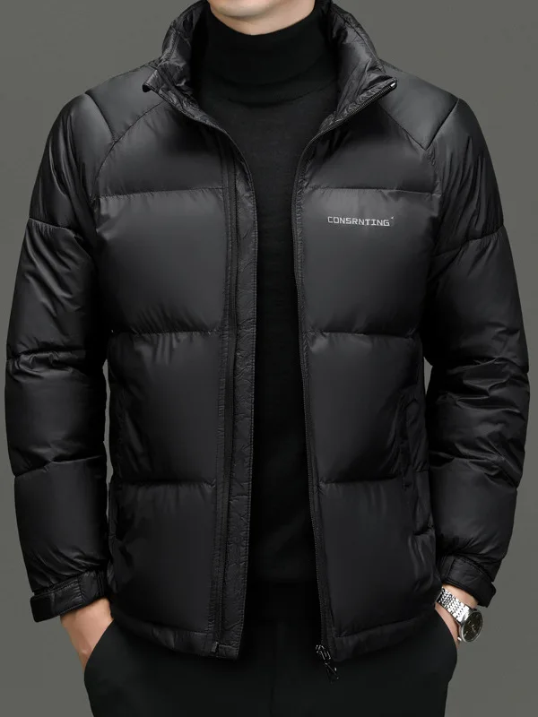 

Thi ort Pure Color Zipper Jaet for Men Casual Loose Fit Cotton Coat Summer Collection Regular Length Stand Collar