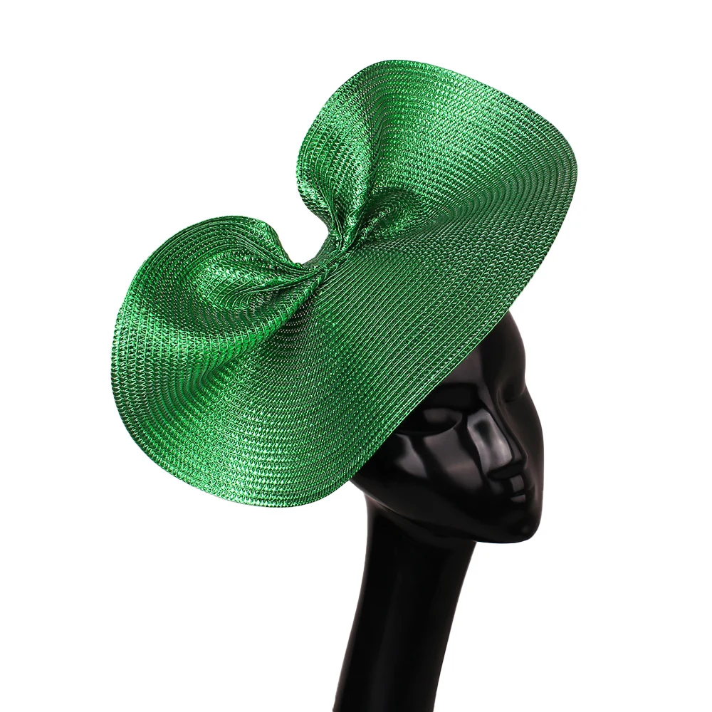 Glitter Gold Fascinator Lady Fascinator Hats Summer Wedding Big Millinery Vintage Elegant Ladies Fedora Church Bridal Headdress