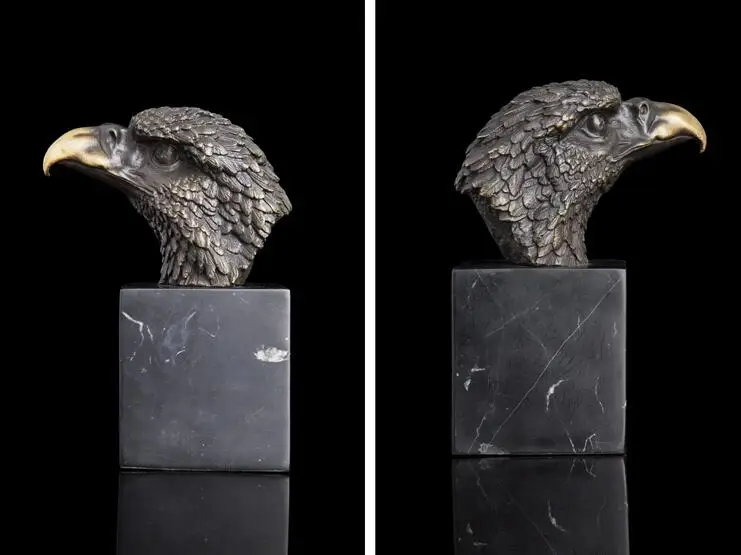 Специальное предложение - TOP COOL SHOP HOME реалистичное благоприятное искусство орнамента #   Аравия Орлы ланер бронзовая скульптура художественная статуя 18 см