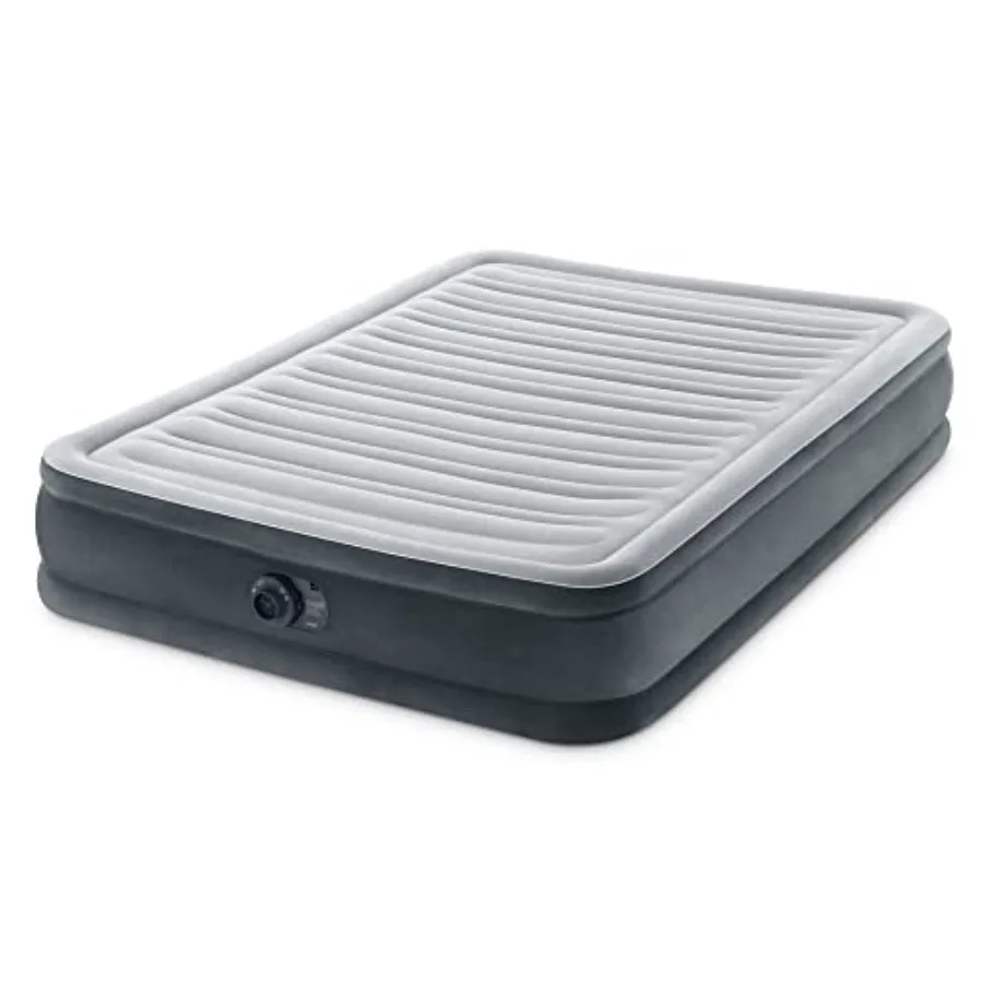 

Mid-Rise Air Mattress Bed with Built-in Pump Dura-Beam Deluxe Comfort Plush Full - Portable Luxury Travel Airbed for Adults Cam