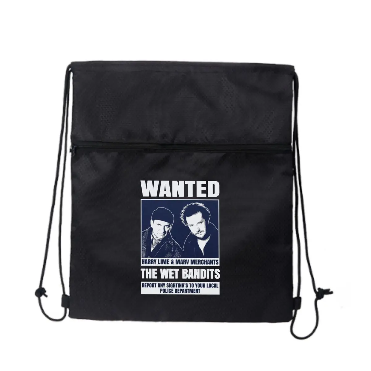 

Wanted The Wet Bandits Стильная спортивная сумка на молнии с графическим рисунком на шнурке: спортивный дизайн для любителей фитнеса